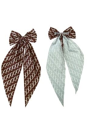 CUTE BROWN FABRIC HAIR BOW CLIP FASHION ACCESSORY